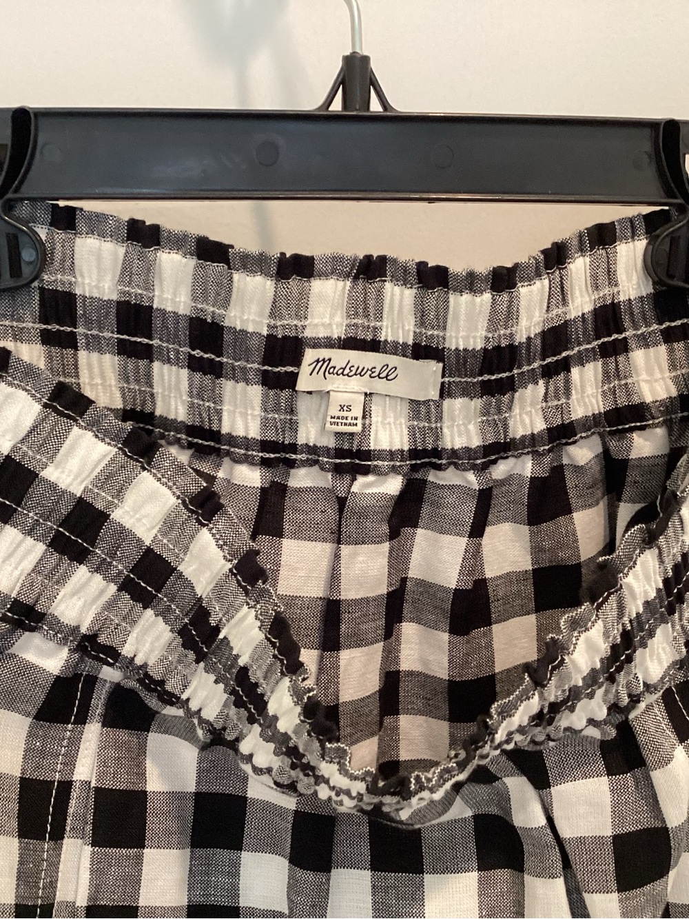 Madewell Gingham Dual Pocket Gathered Midi Skirt. Sz XS - Picture 4 of 6